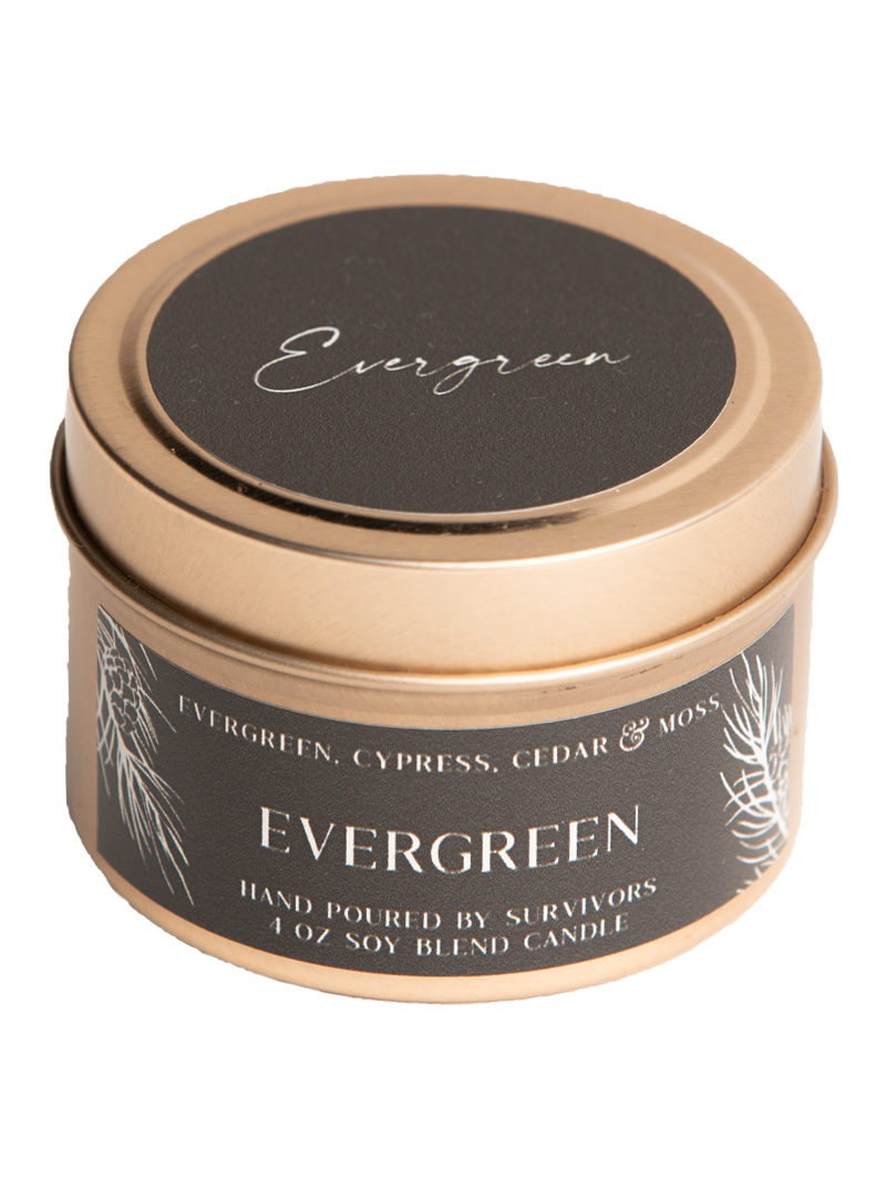 Evergreen Tin Candle – Freedom Studios