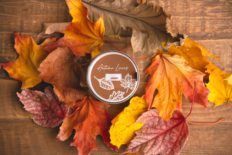 Autumn Leaves 7.5 oz Wooden Wick Candle