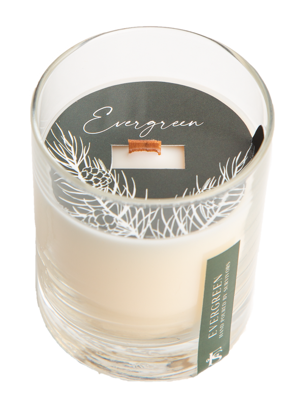 Evergreen Wooden Wick Candle