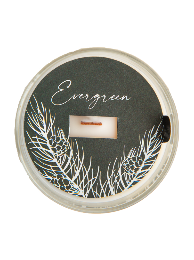 Evergreen Wooden Wick Candle